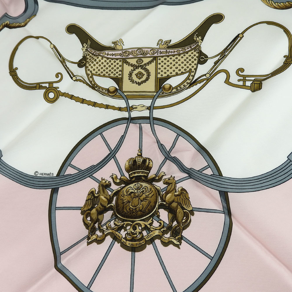 Hermes Scarf Carré 90 Silk Pink SPRINGS Springs Accessories Women's HERMES - Picture 5 of 11